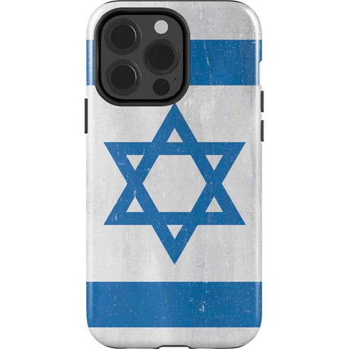 Israel Flag Distressed iPhone 15 Pro Impact Case